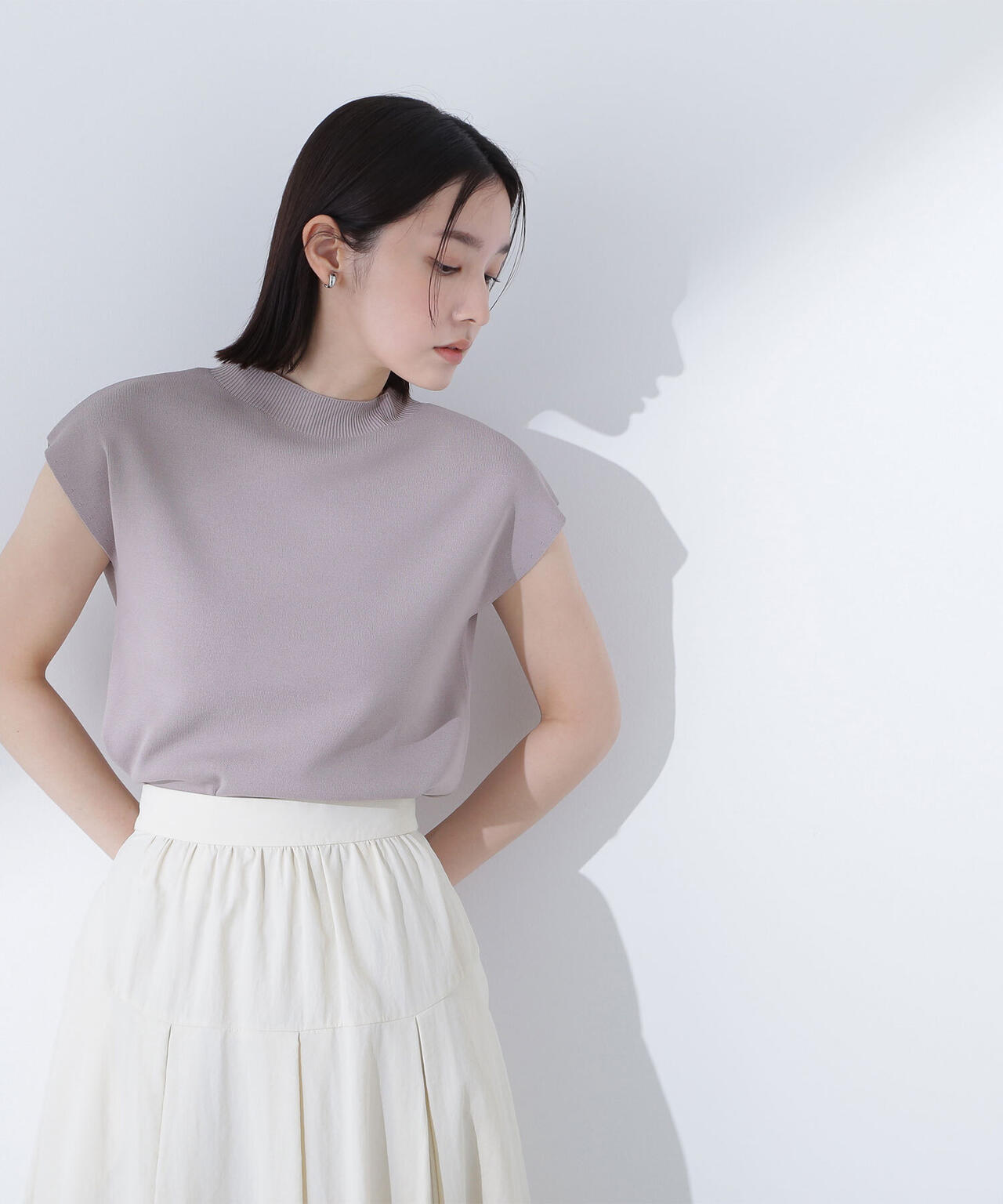 総針ベーシックシリーズ モックネックニット | NATURAL BEAUTY BASIC