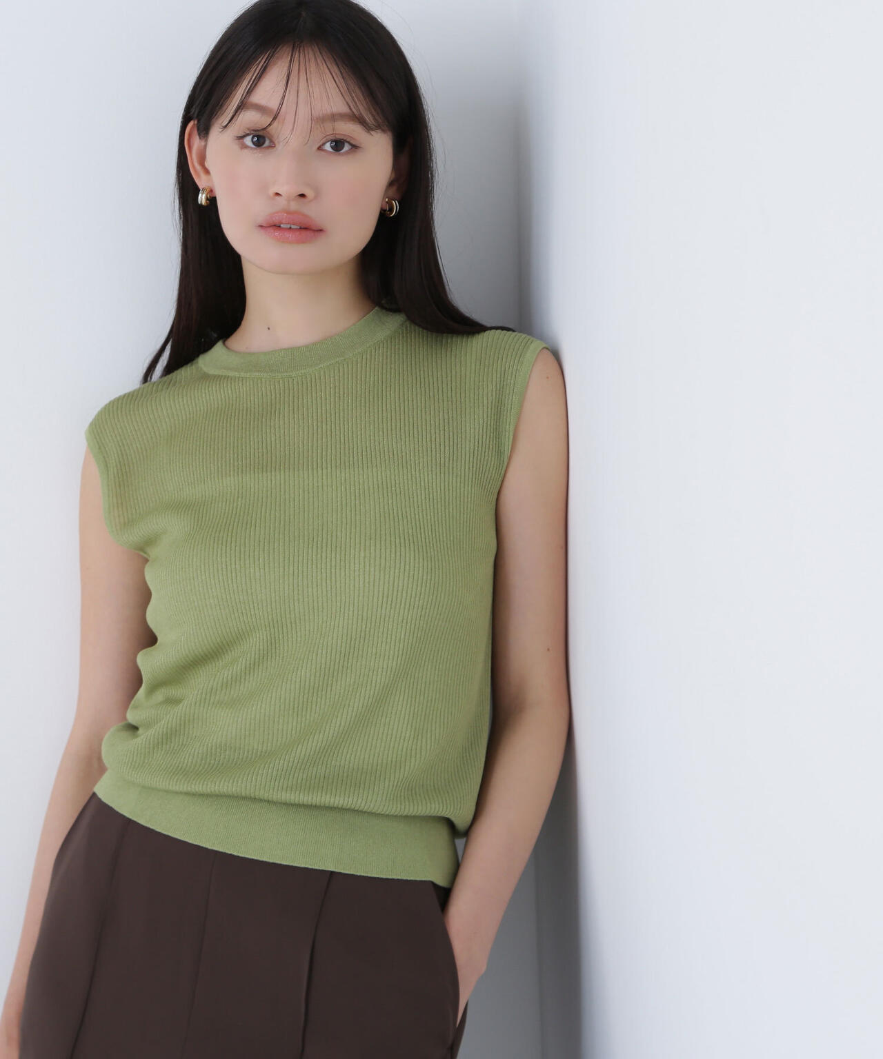 【Oggi掲載】シアーリブニット