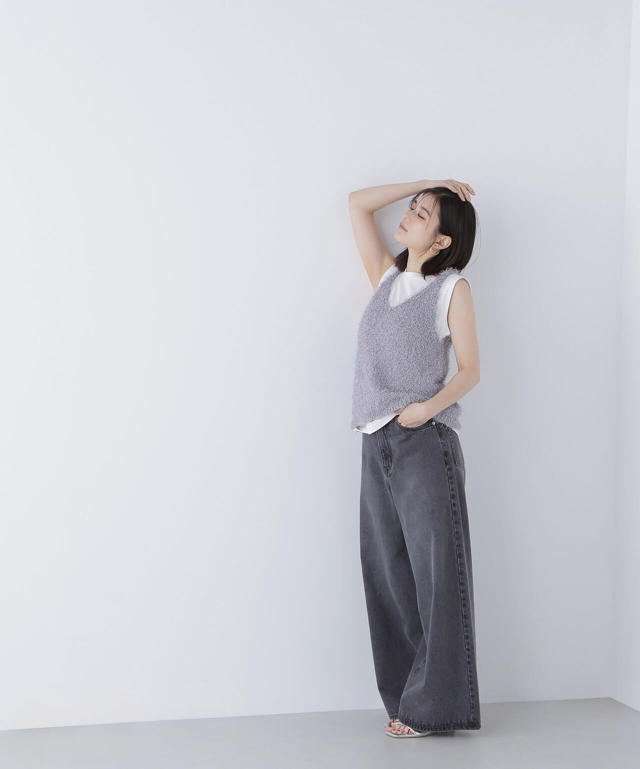 フリンジニットベストセット