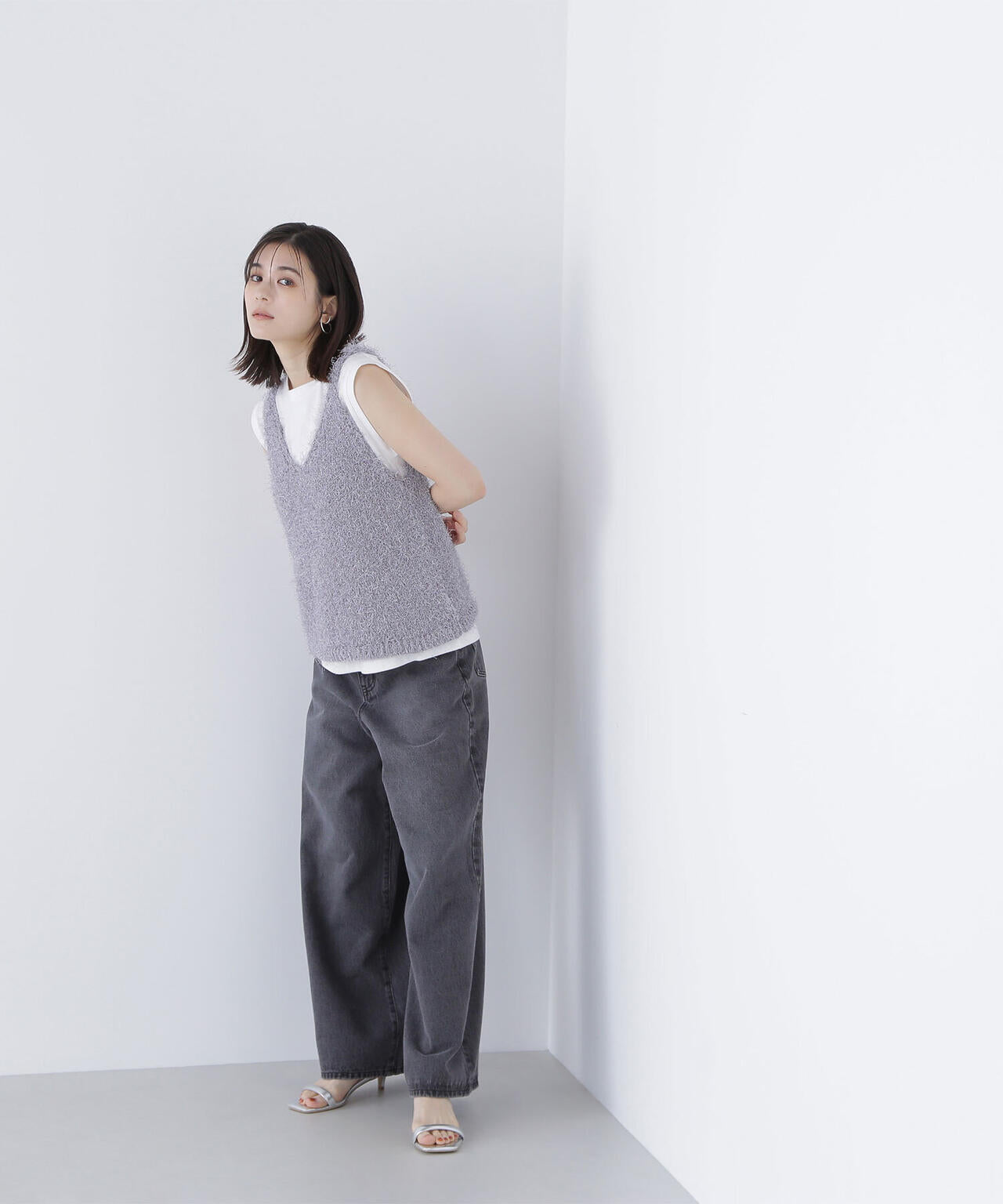 フリンジニットベストセット