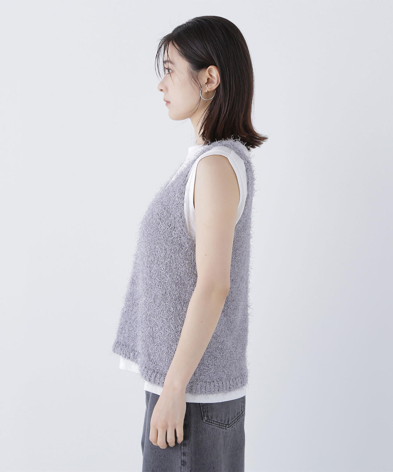 フリンジニットベストセット