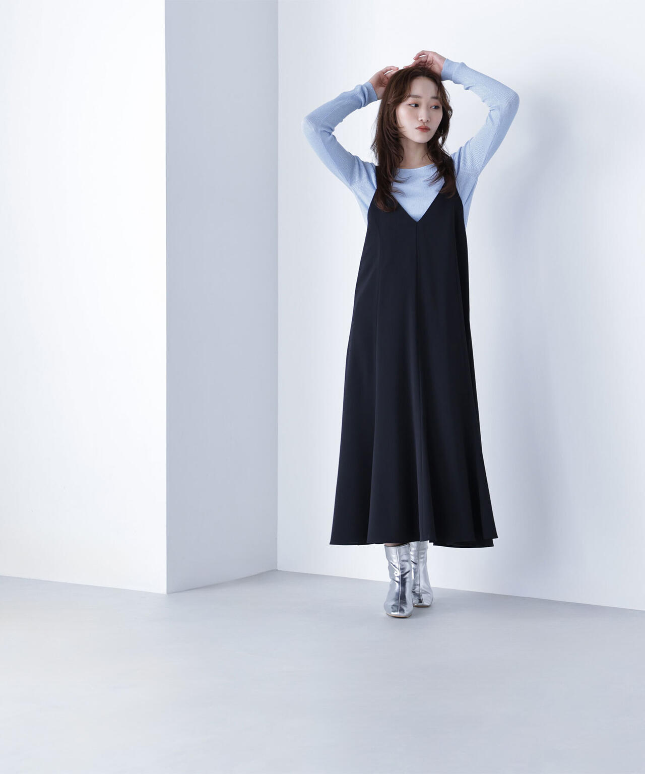 ラメリブボートネックニット | NATURAL BEAUTY BASIC（ナチュラル