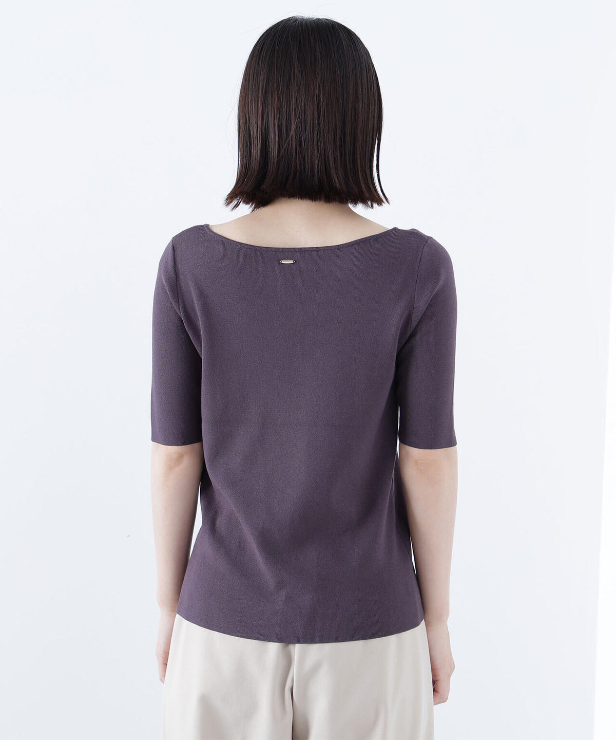 総針ベーシックシリーズ キーネックニット＊