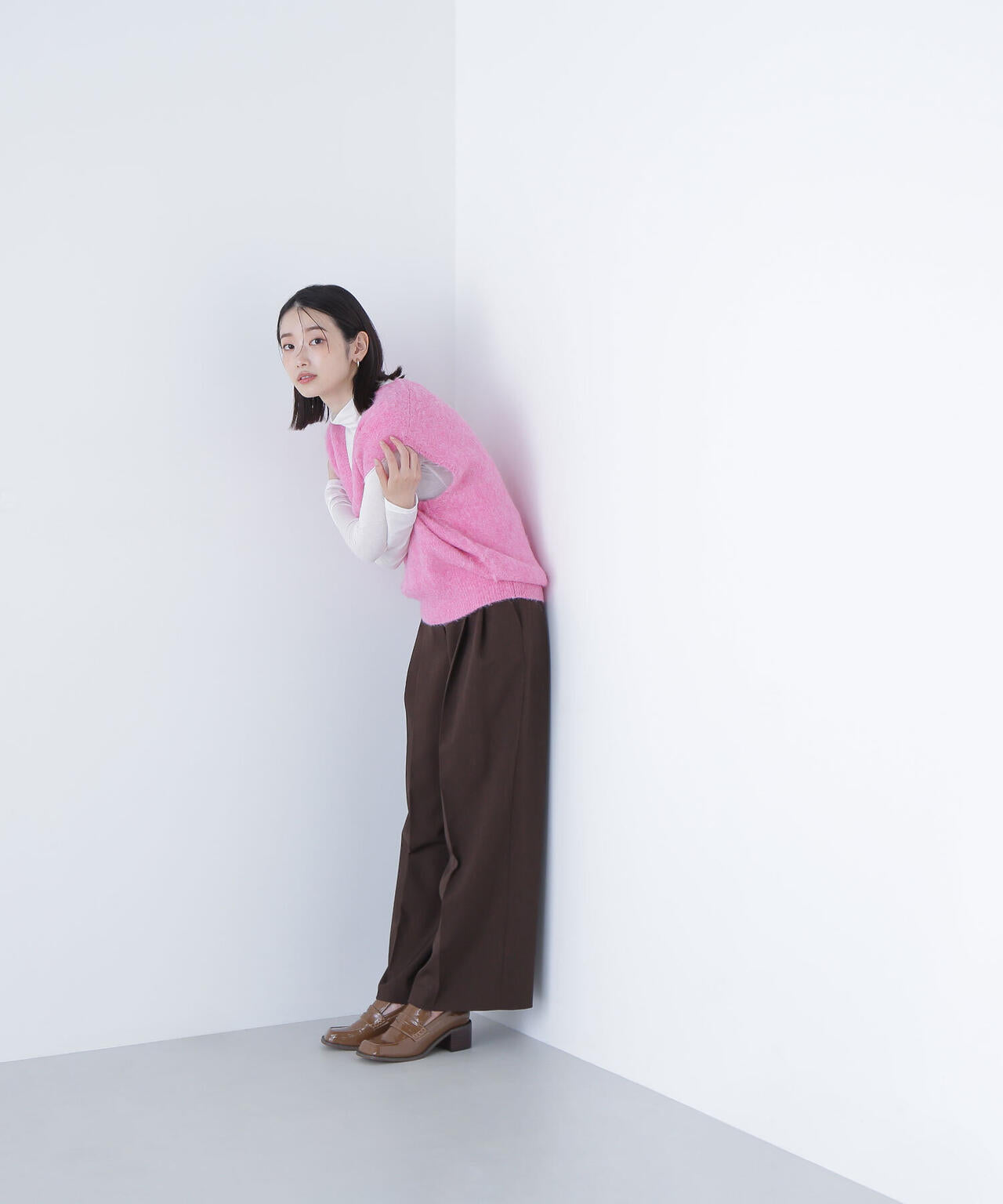 ヘアリーVネックベスト | NATURAL BEAUTY BASIC（ナチュラル