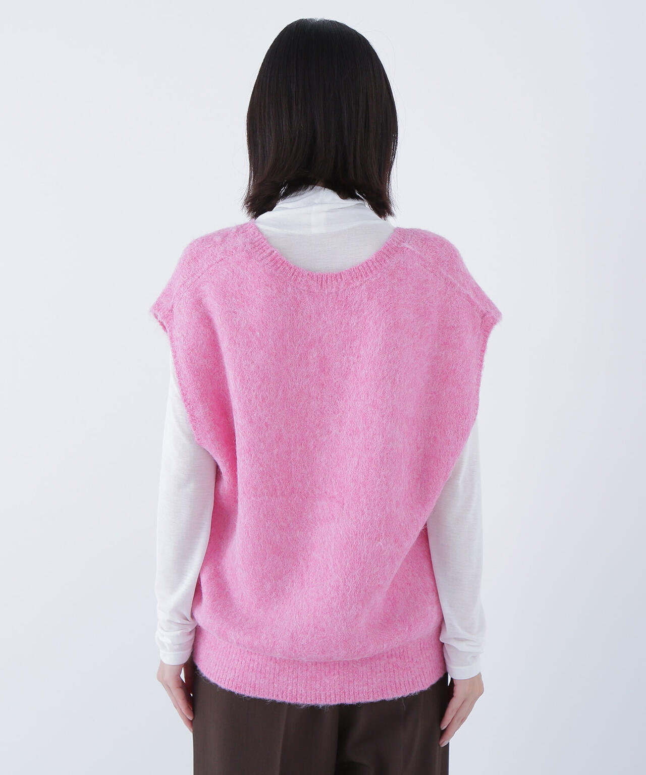 ヘアリーVネックベスト