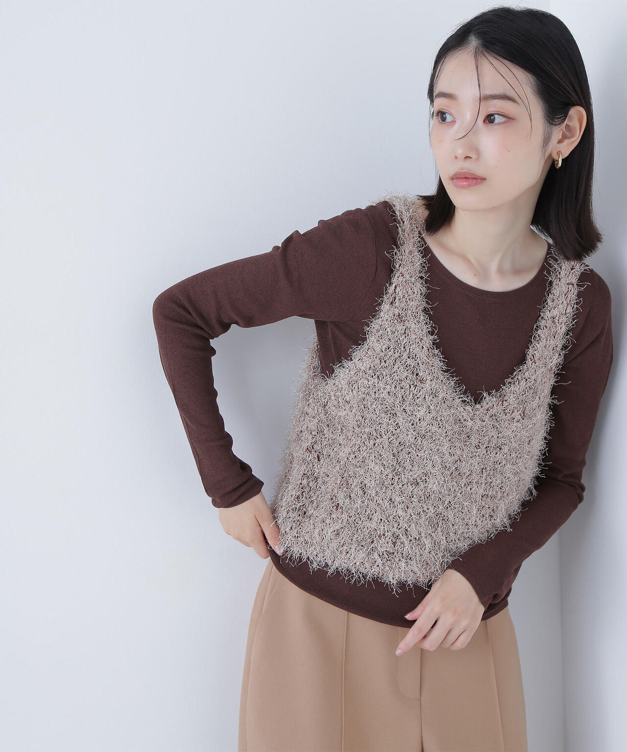 シアーレイヤードフリンジベストセット | NATURAL BEAUTY BASIC