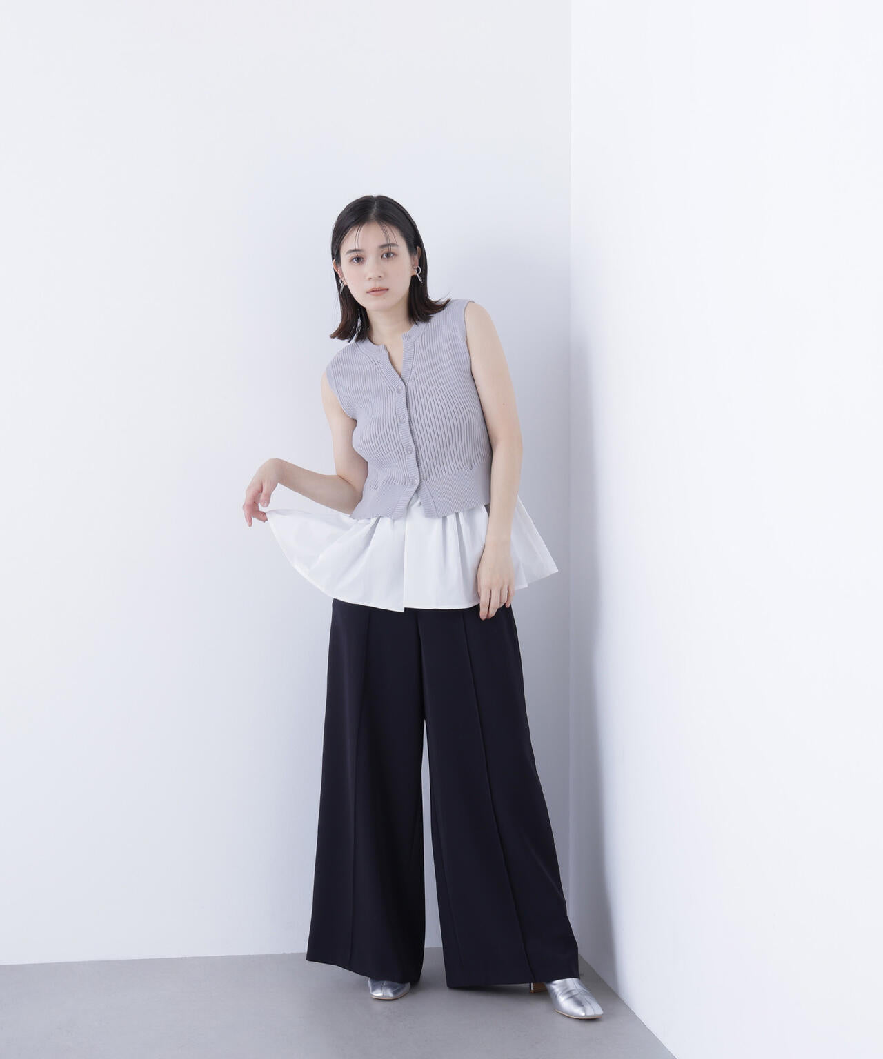 2wayドッキングペプラムベスト | NATURAL BEAUTY BASIC（ナチュラル