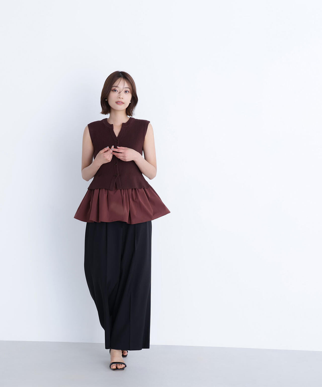 2wayドッキングペプラムベスト | NATURAL BEAUTY BASIC（ナチュラル