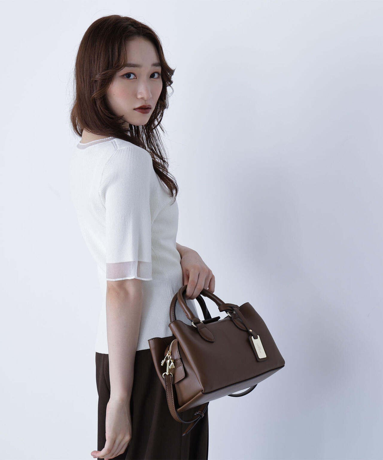 【6/16 ～6/18 2buy10%OFF 対象商品】シアー切替リブニット