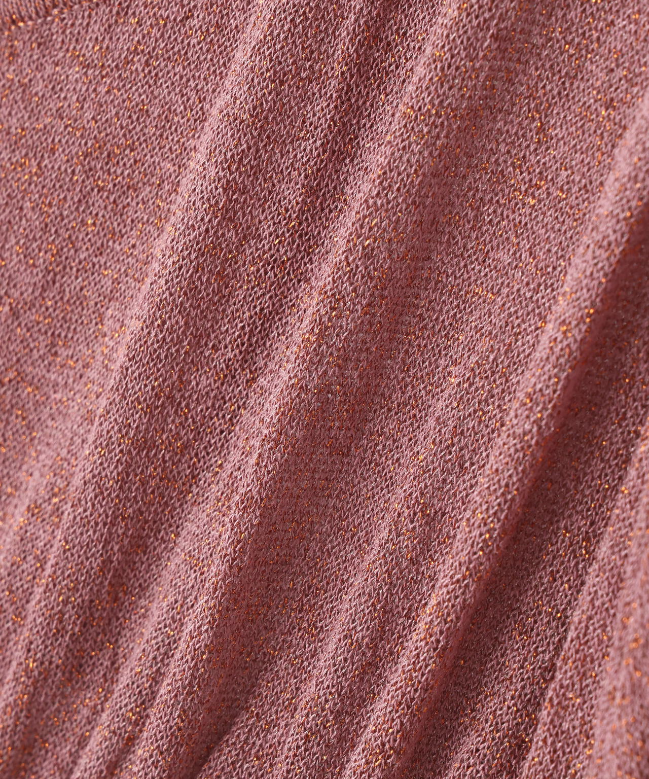 切替ラメリブニット