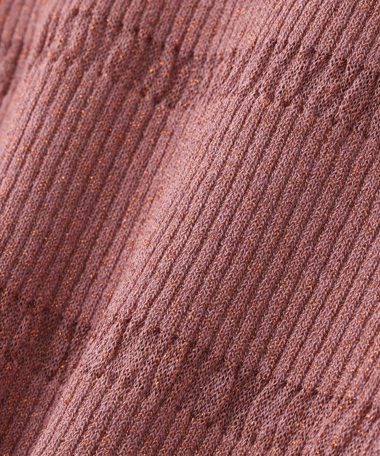 切替ラメリブニット