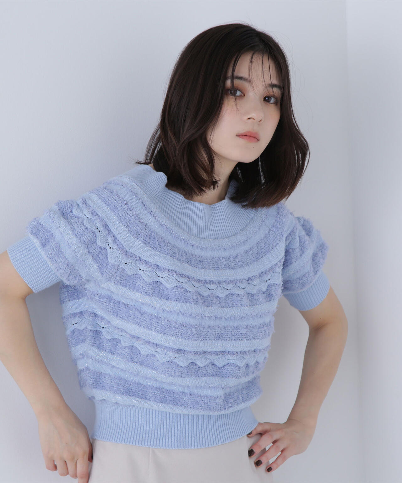 柄編みドルマンニット | NATURAL BEAUTY BASIC（ナチュラル