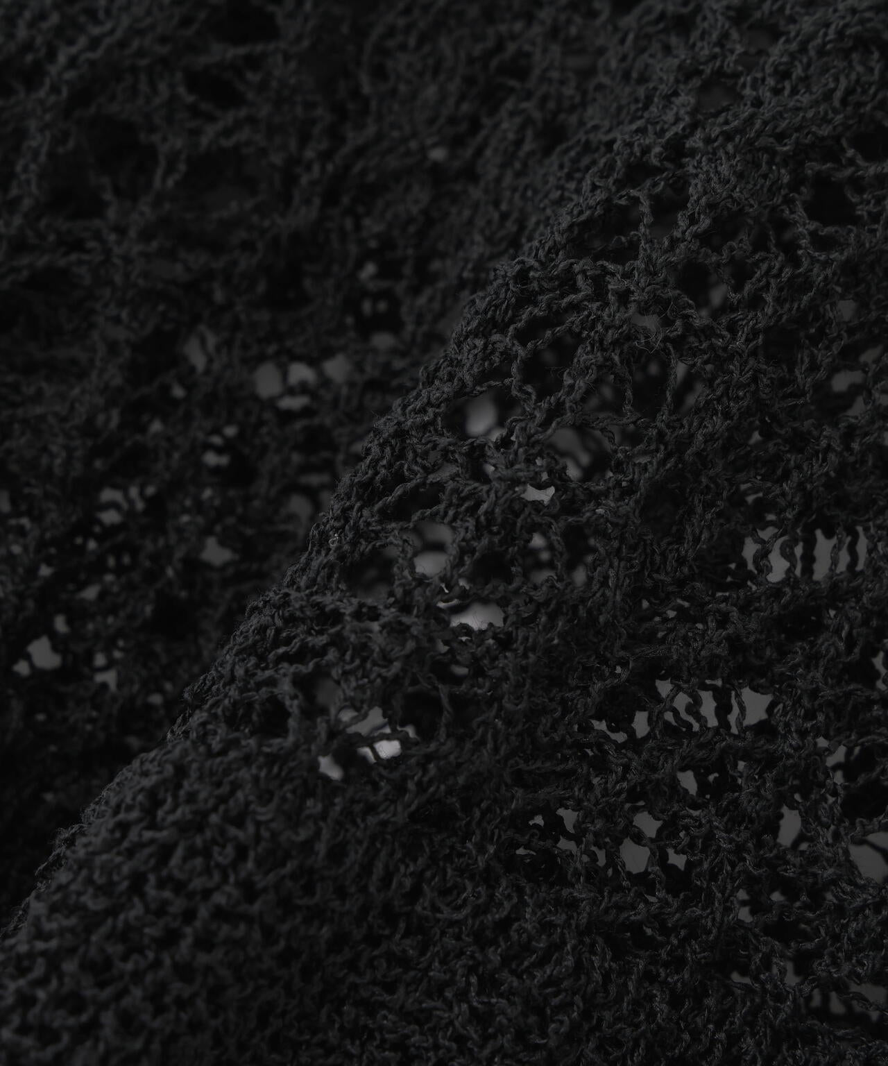 クロップドレースメッシュニット