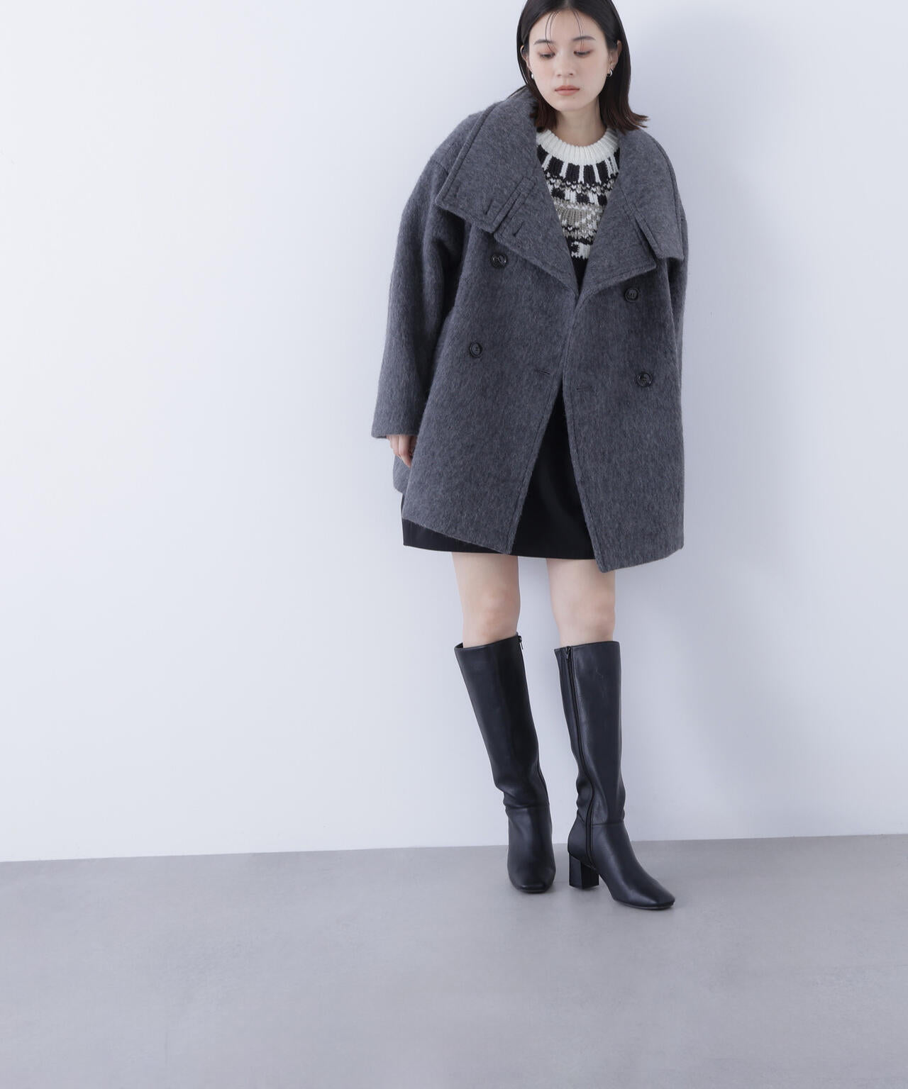 BLANC】ノルディックハーフスリーブニット | NATURAL BEAUTY BASIC