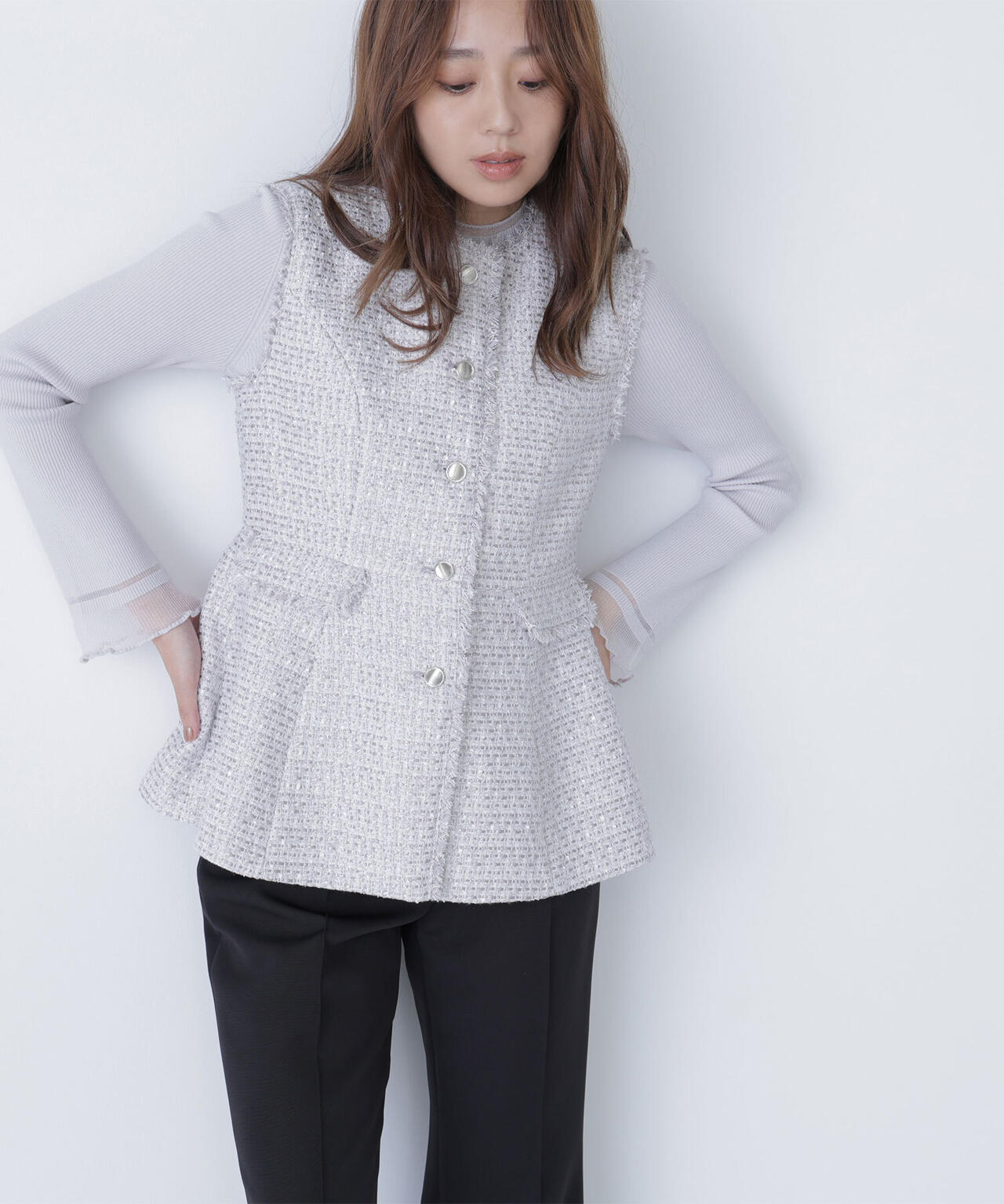 【Oggi・sweet掲載】【ちょうど、いい服】“さりげな”シアースリーブニット