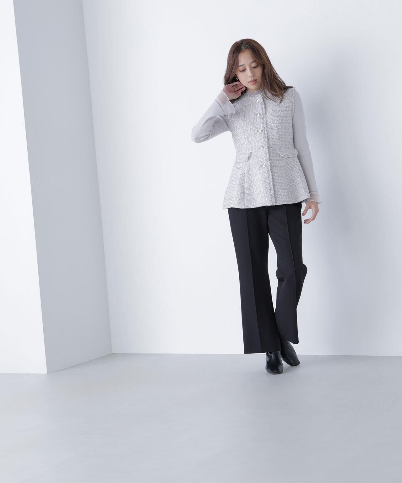 【Oggi・sweet掲載】【ちょうど、いい服】“さりげな”シアースリーブニット