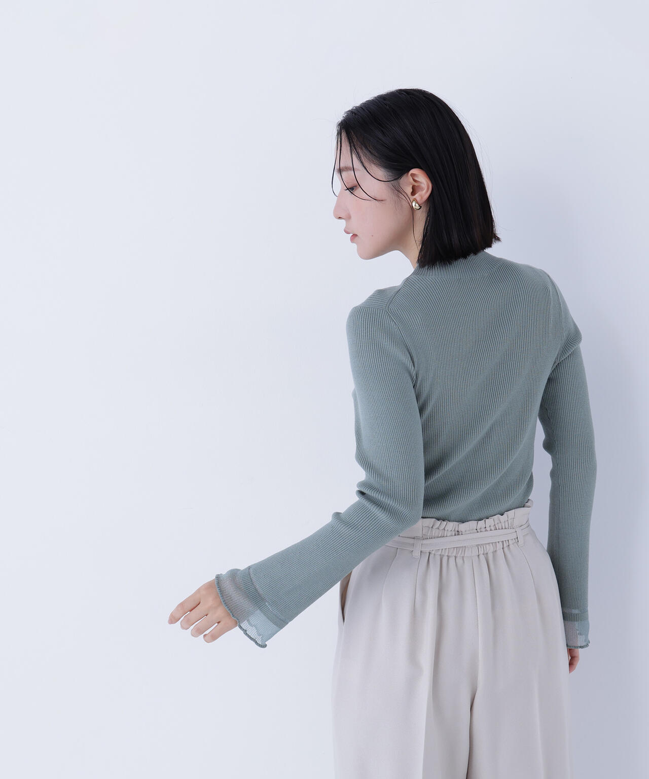 【Oggi・sweet掲載】【ちょうど、いい服】“さりげな”シアースリーブニット