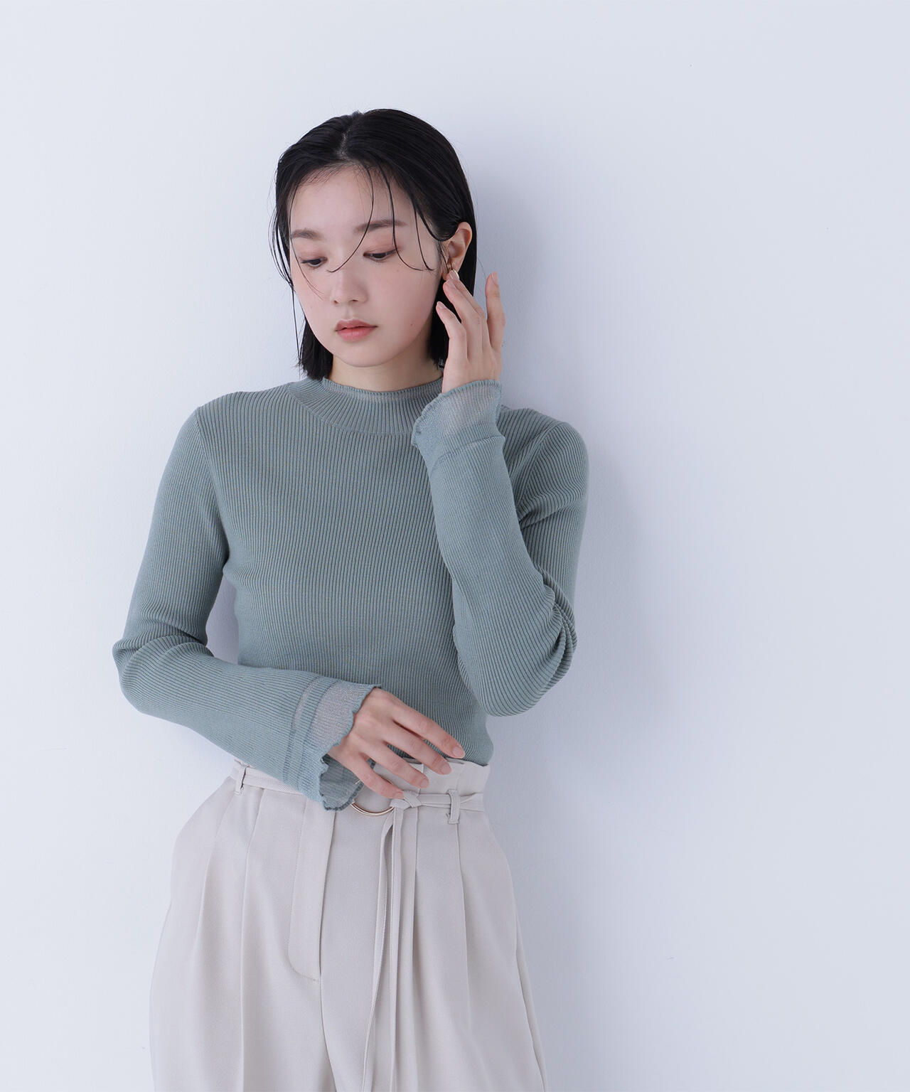 【Oggi・sweet掲載】【ちょうど、いい服】“さりげな”シアースリーブニット