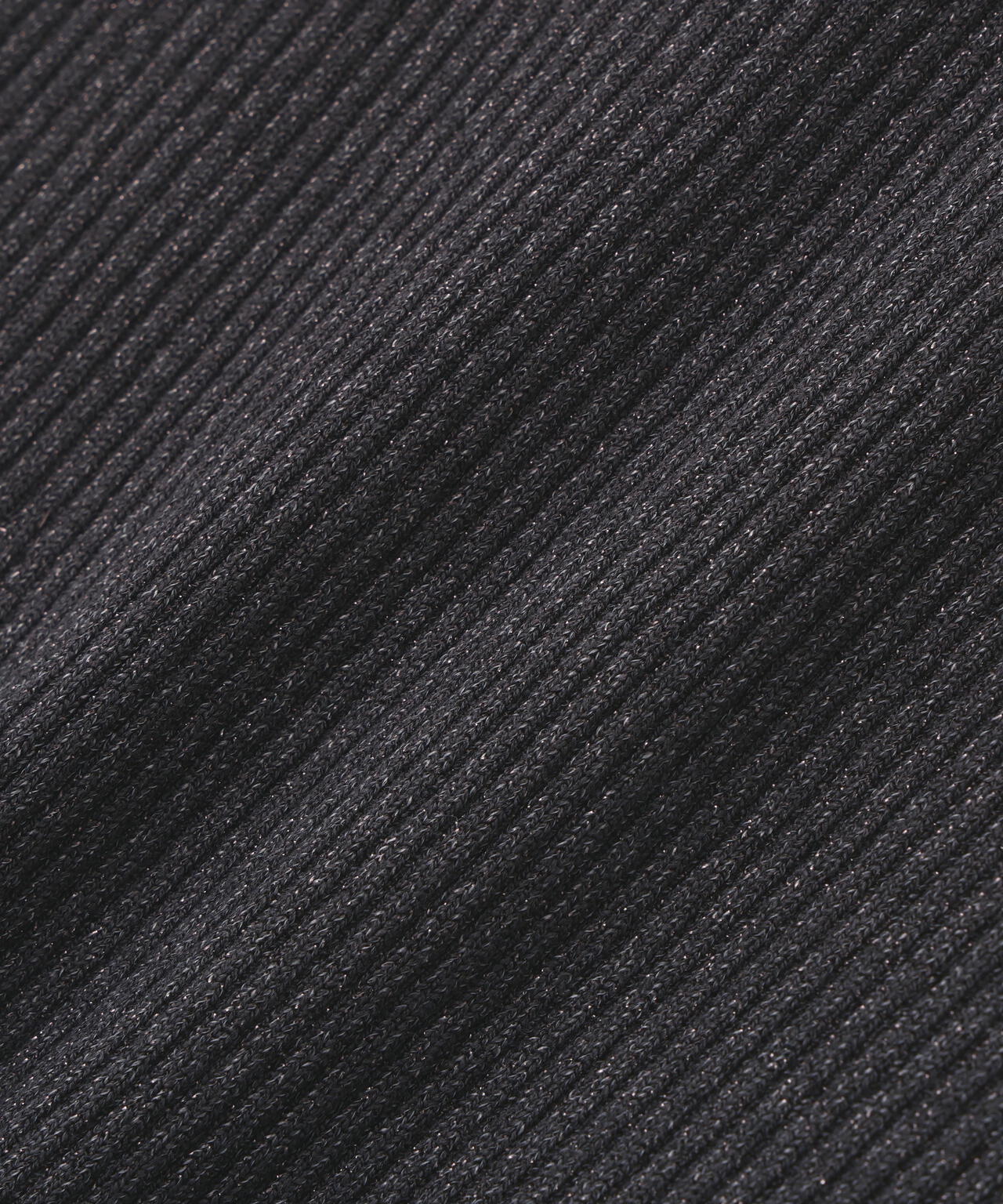 フロントボタンラメリブニット