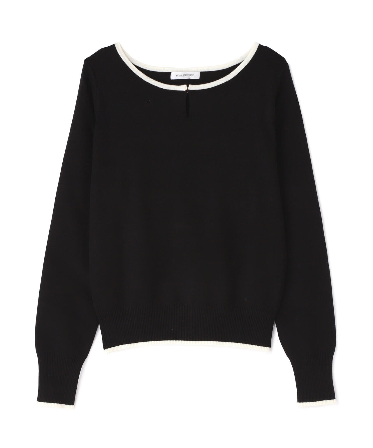 メタルポイントバイカラーニット