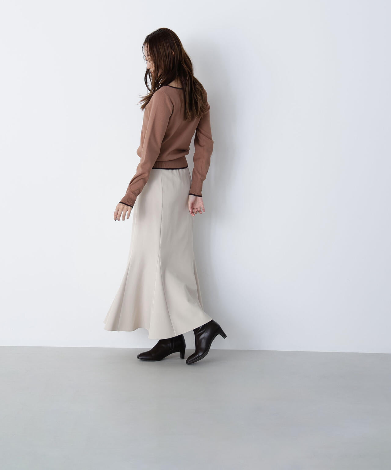 メタルポイントバイカラーニット