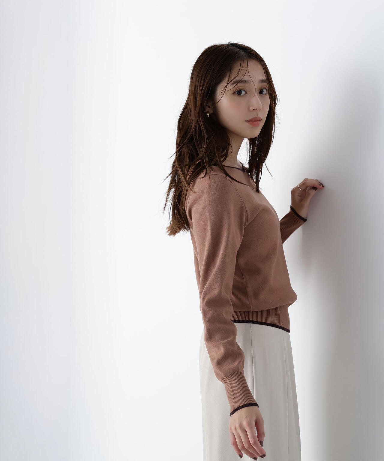 メタルポイントバイカラーニット | NATURAL BEAUTY BASIC