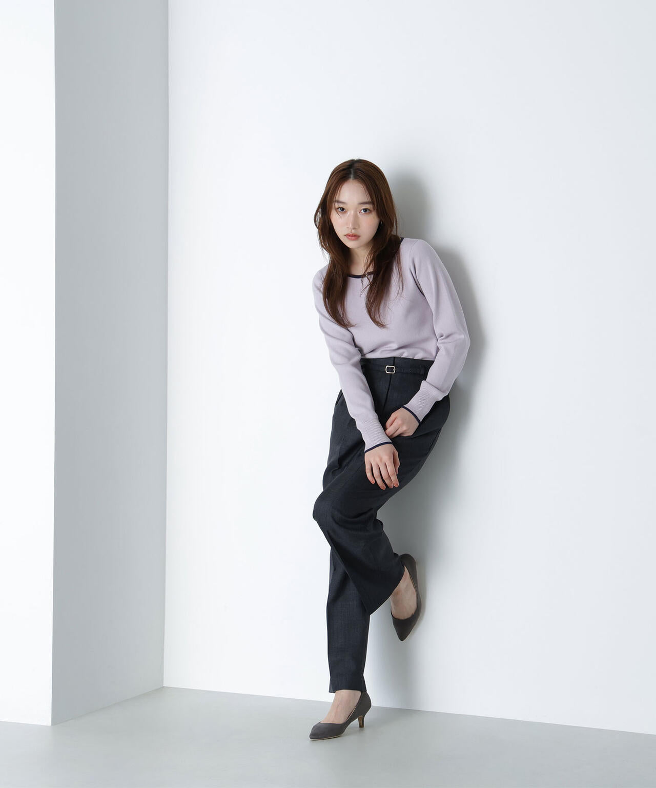 メタルポイントバイカラーニット