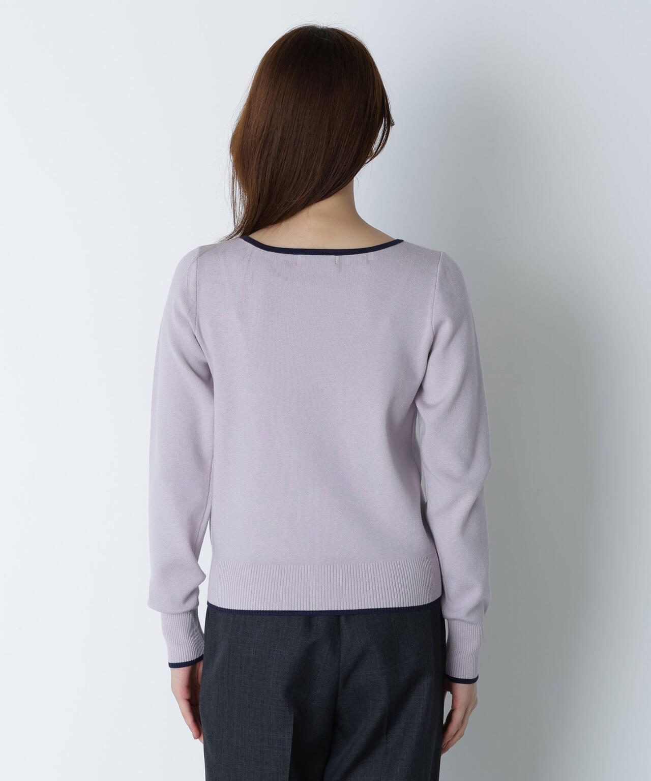 メタルポイントバイカラーニット