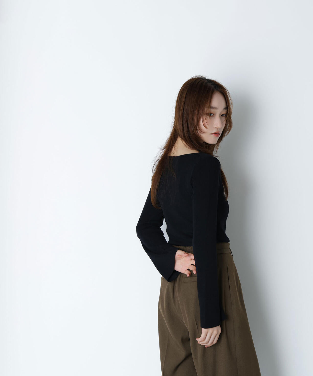 ニュアンスネックフレアスリーブニット | NATURAL BEAUTY BASIC