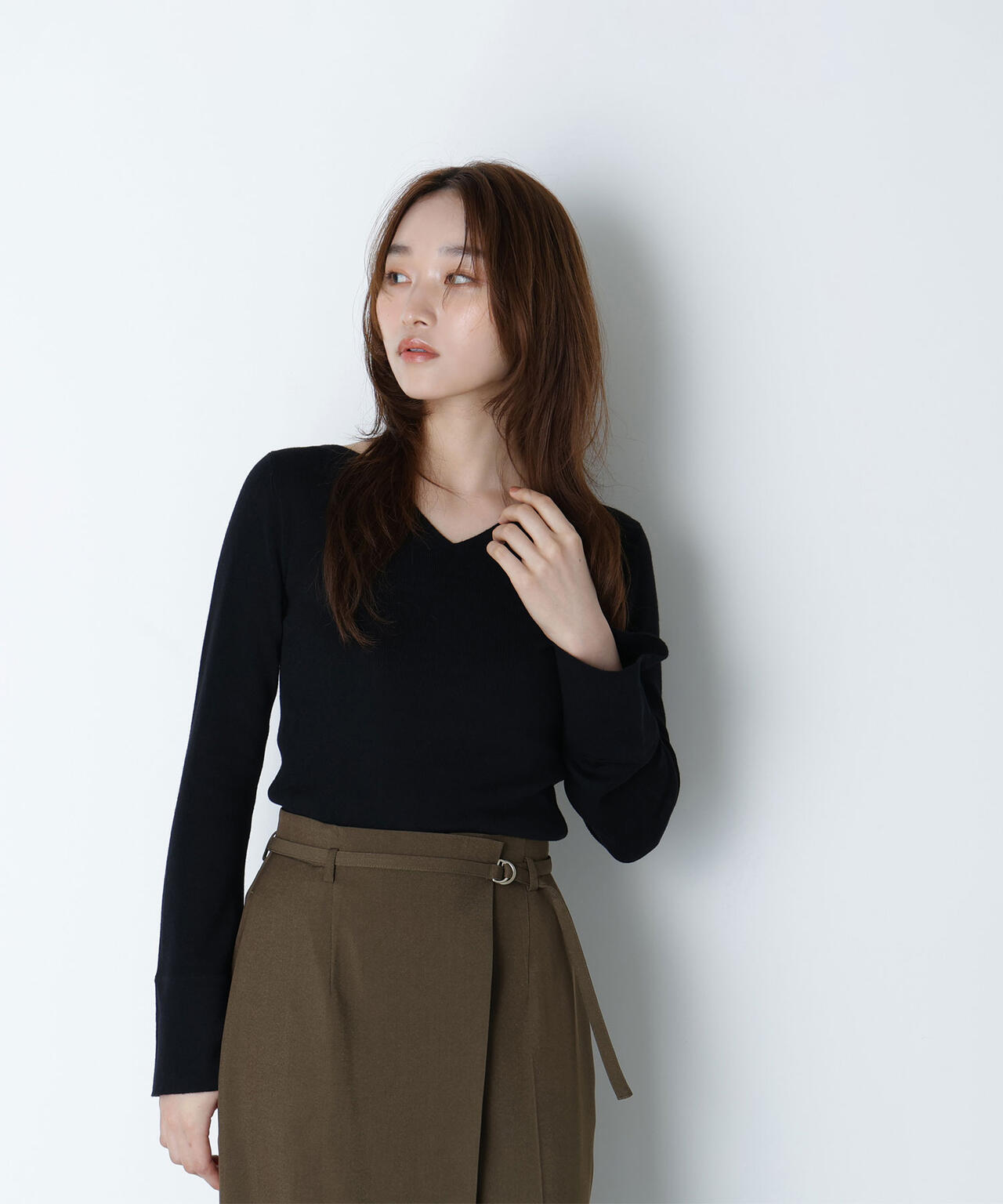 ニュアンスネックフレアスリーブニット | NATURAL BEAUTY BASIC