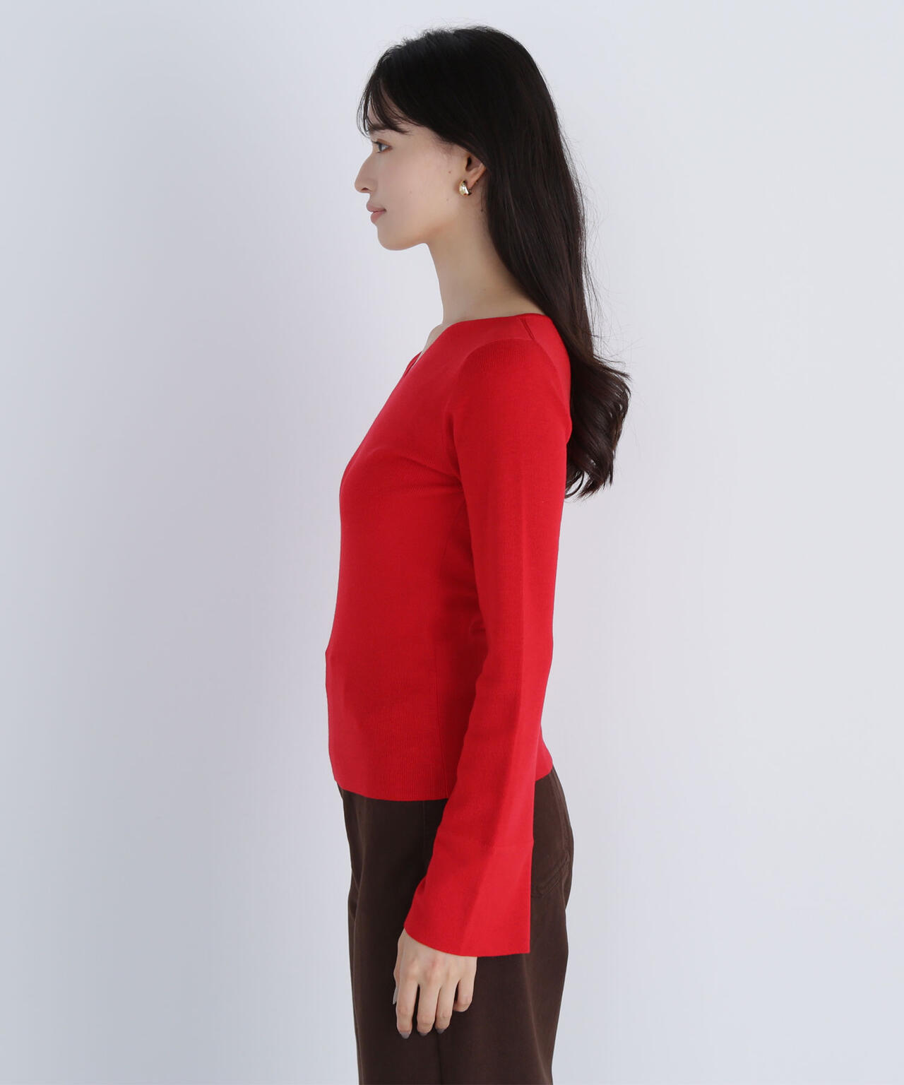 ニュアンスネックフレアスリーブニット | NATURAL BEAUTY BASIC