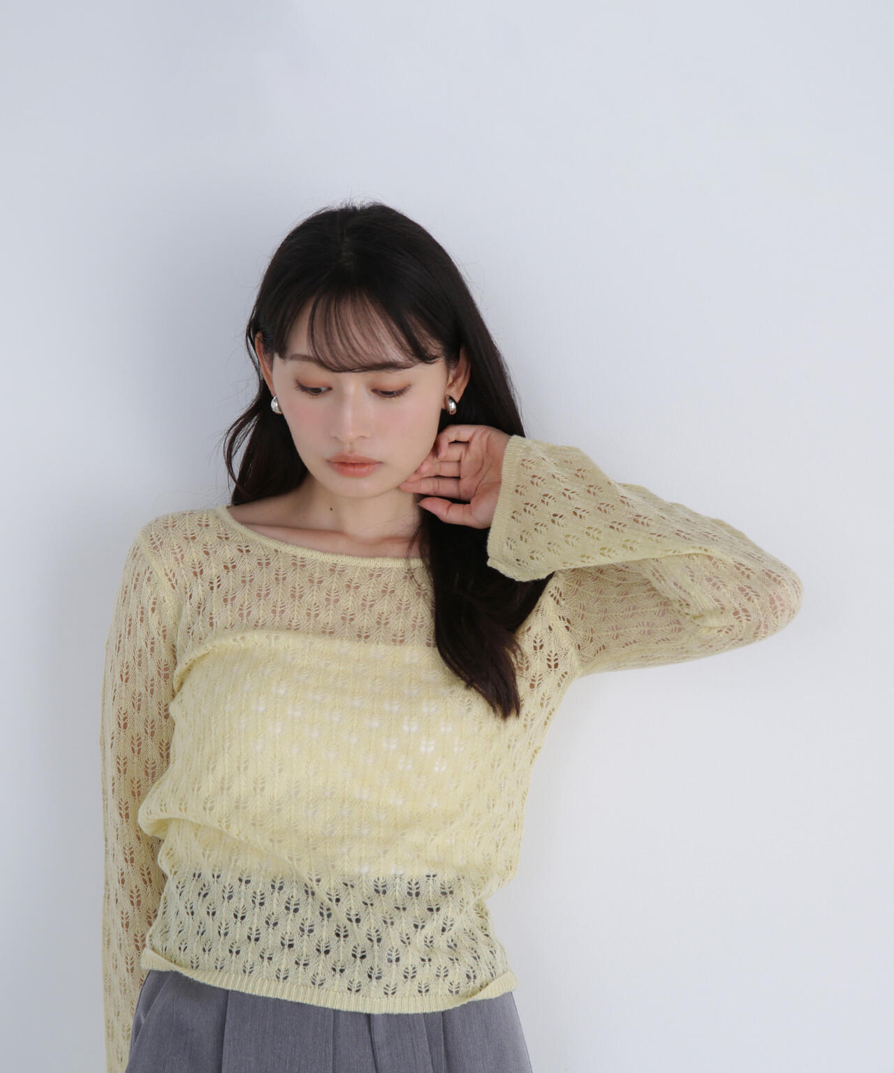 THINK NATURAL】レースニットプルオーバー | NATURAL BEAUTY BASIC