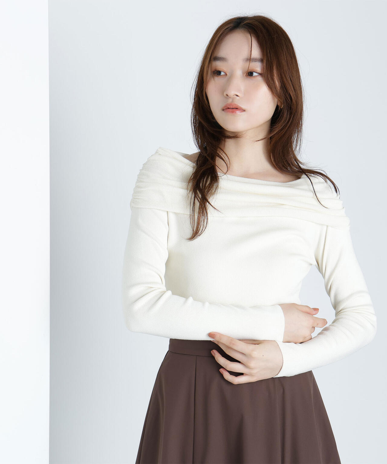 オフショルコンパクトニット