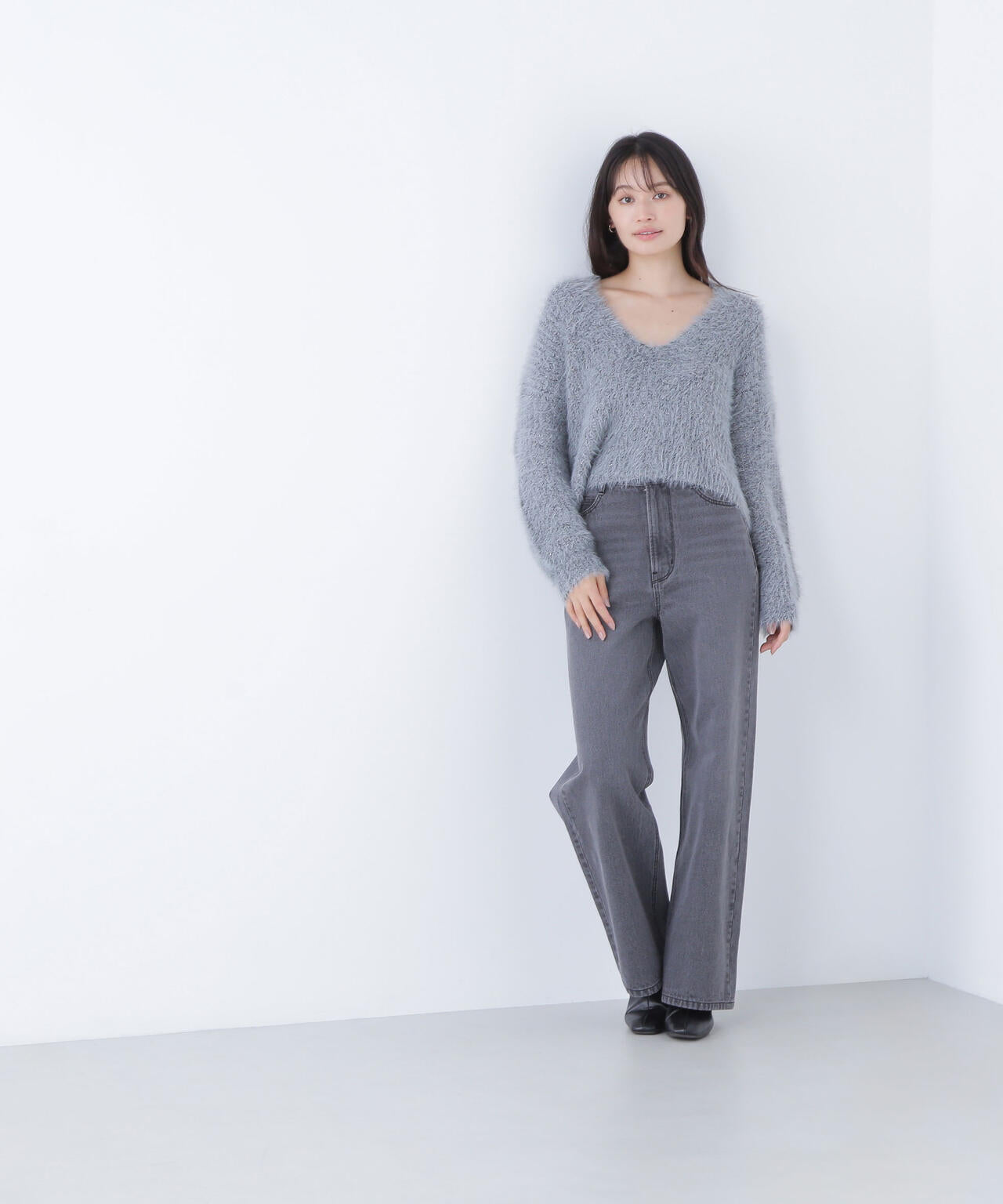 【Oggi掲載】キーネックシャギーラメニット