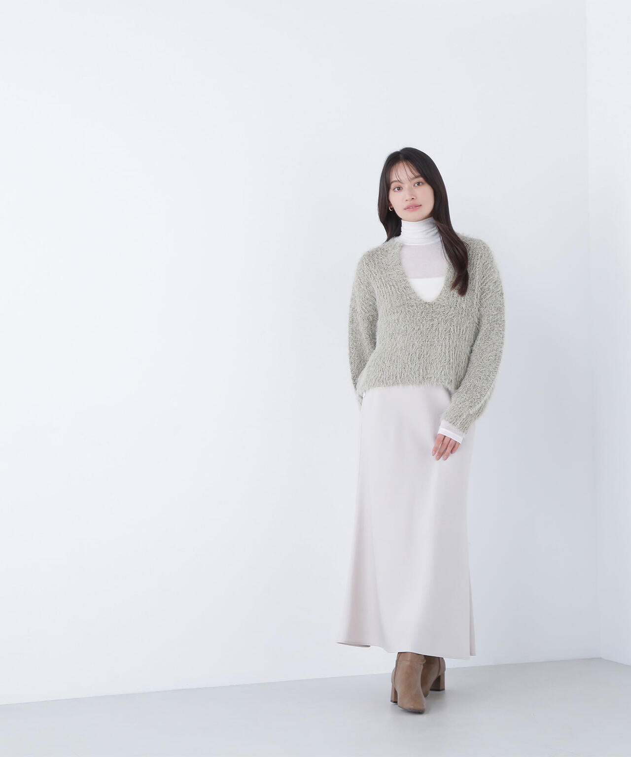 【Oggi掲載】キーネックシャギーラメニット