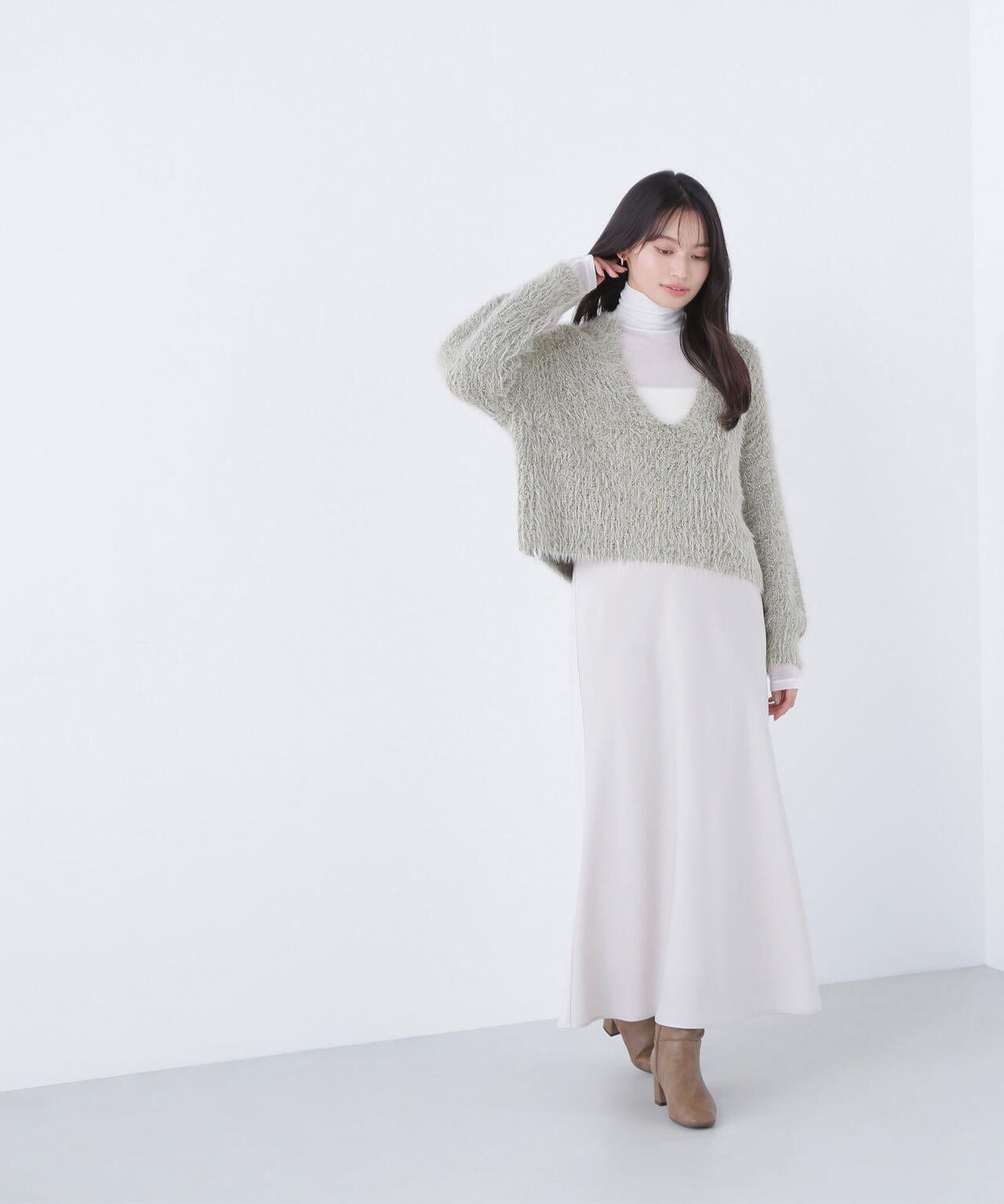 【Oggi掲載】キーネックシャギーラメニット