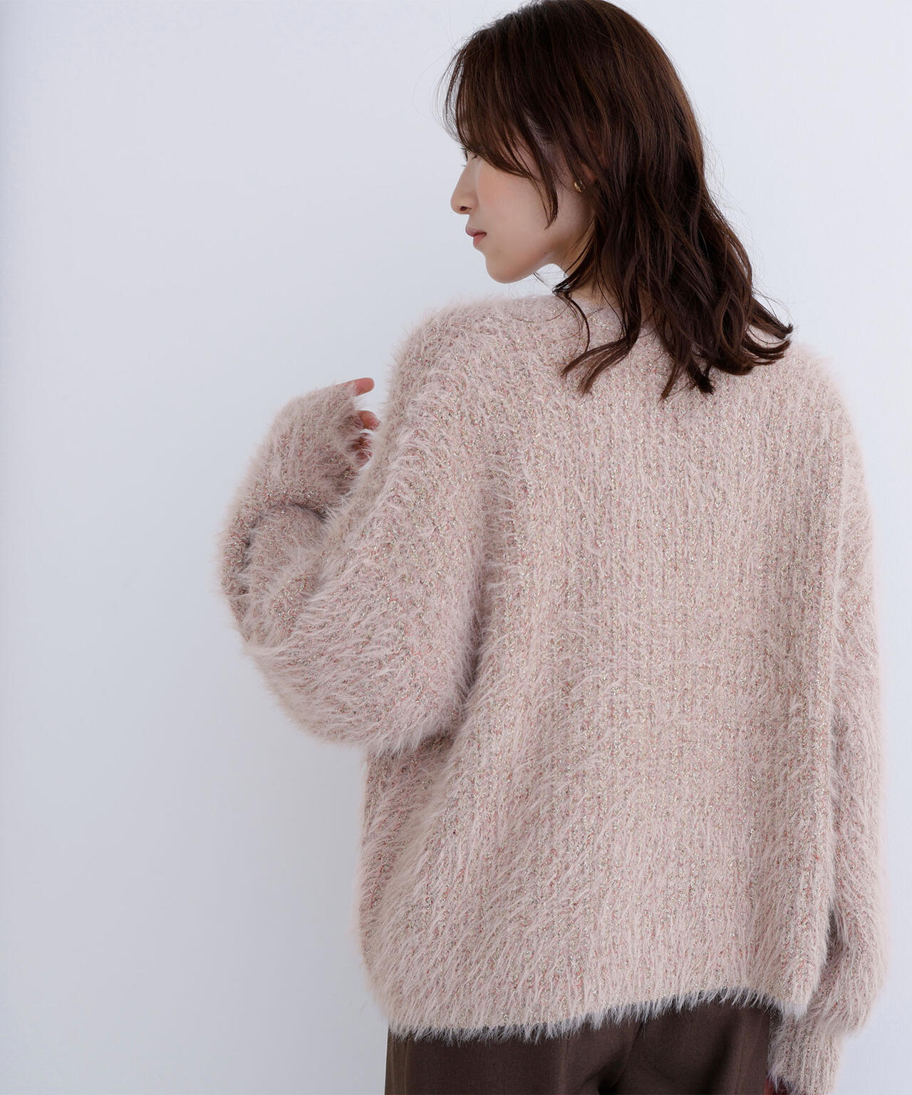 【Oggi掲載】キーネックシャギーラメニット