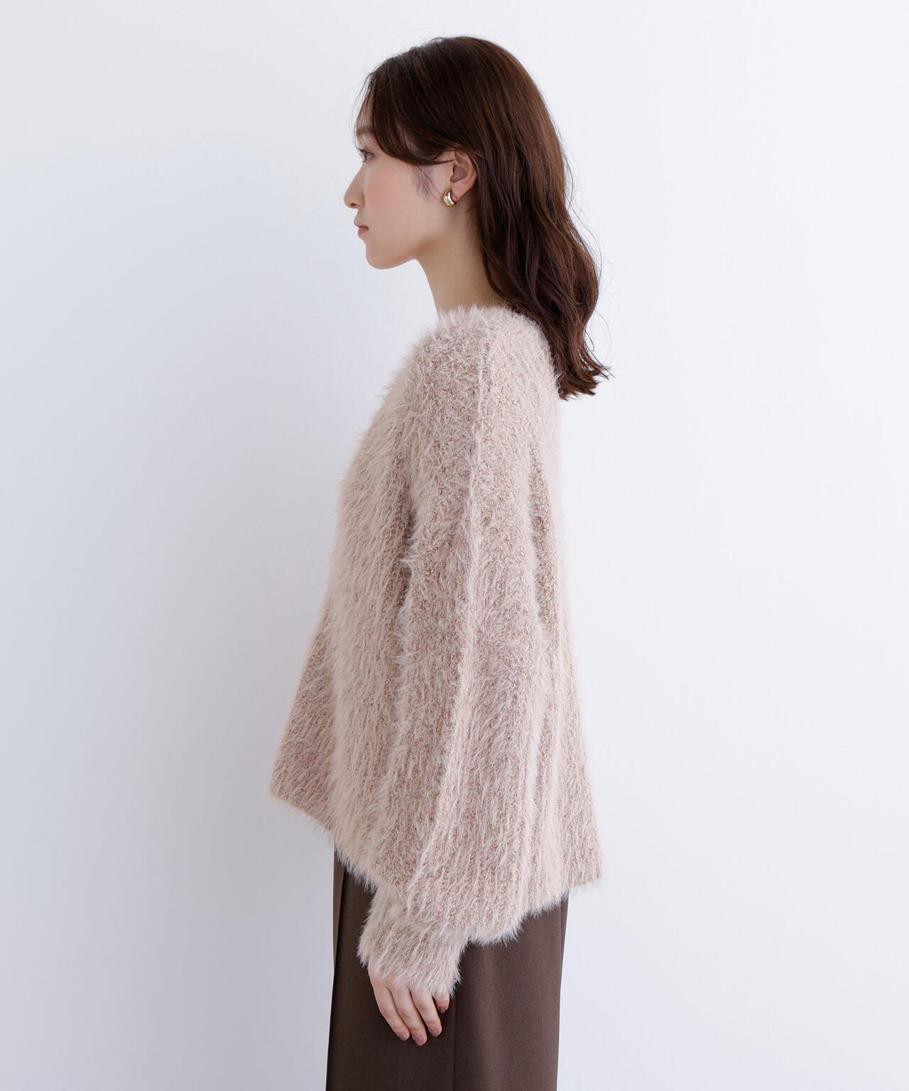 【Oggi掲載】キーネックシャギーラメニット