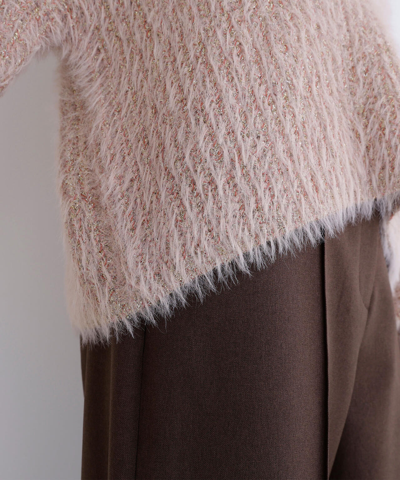 【Oggi掲載】キーネックシャギーラメニット