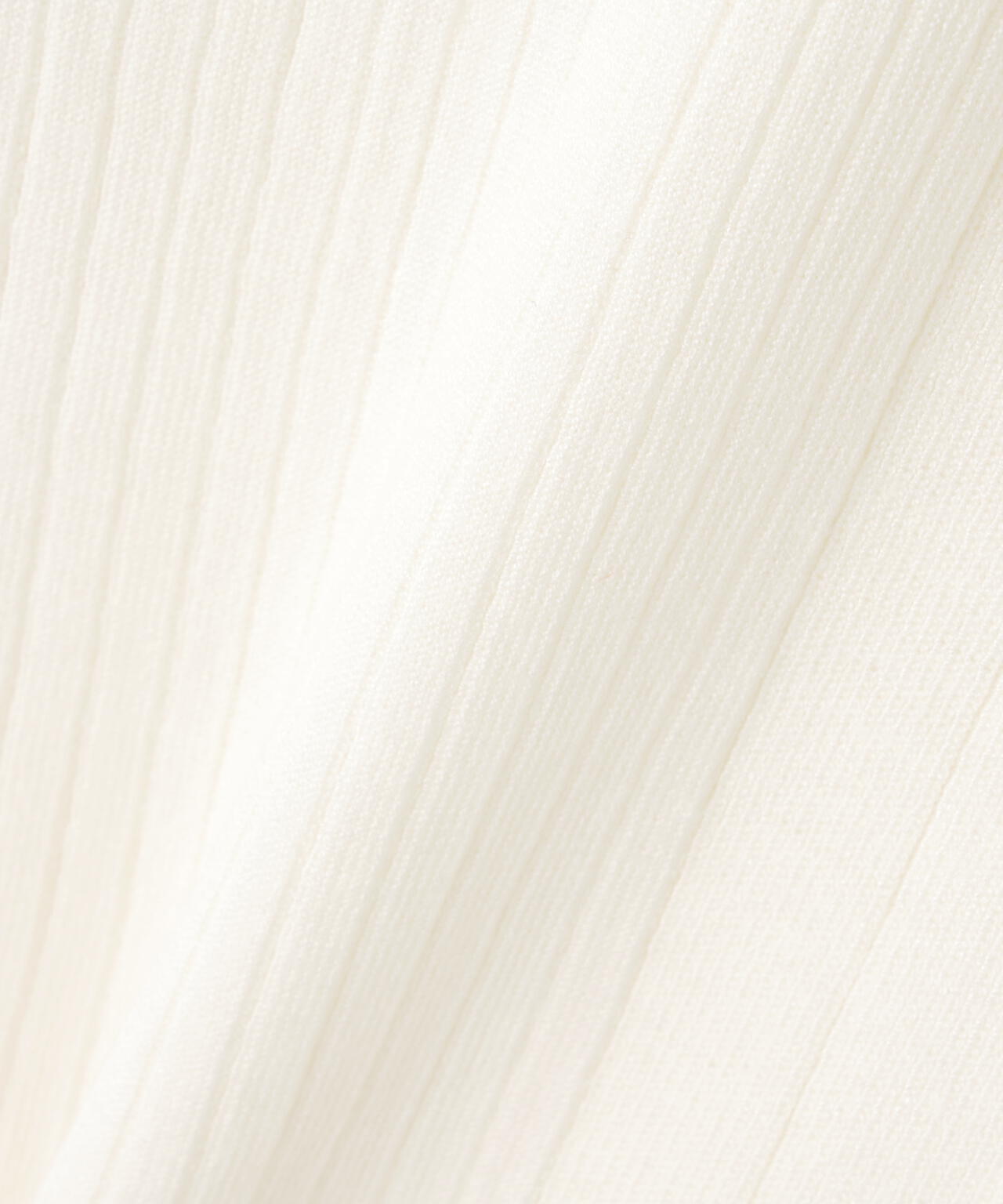 Vネックハトメスリーブリブニット