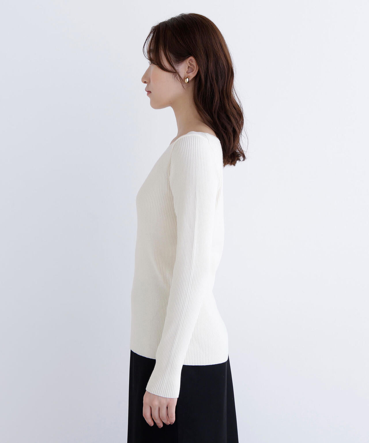 【タカシマヤゲートタワーモール・mix.tokyo 限定カラー:ブラウンxオフ】ヘアリーペプラムキャミセットニット