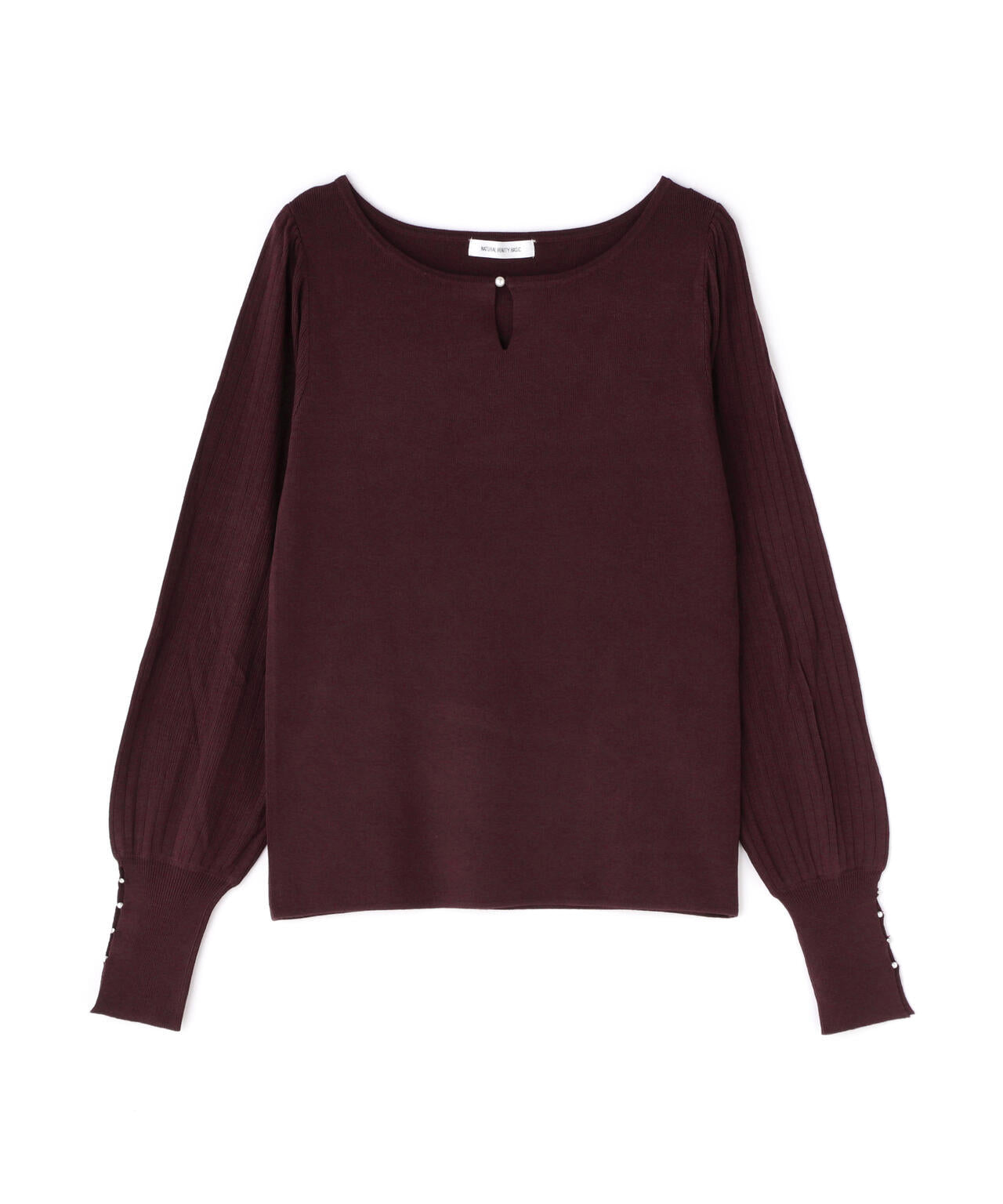 ビジュースリットプリーツニット