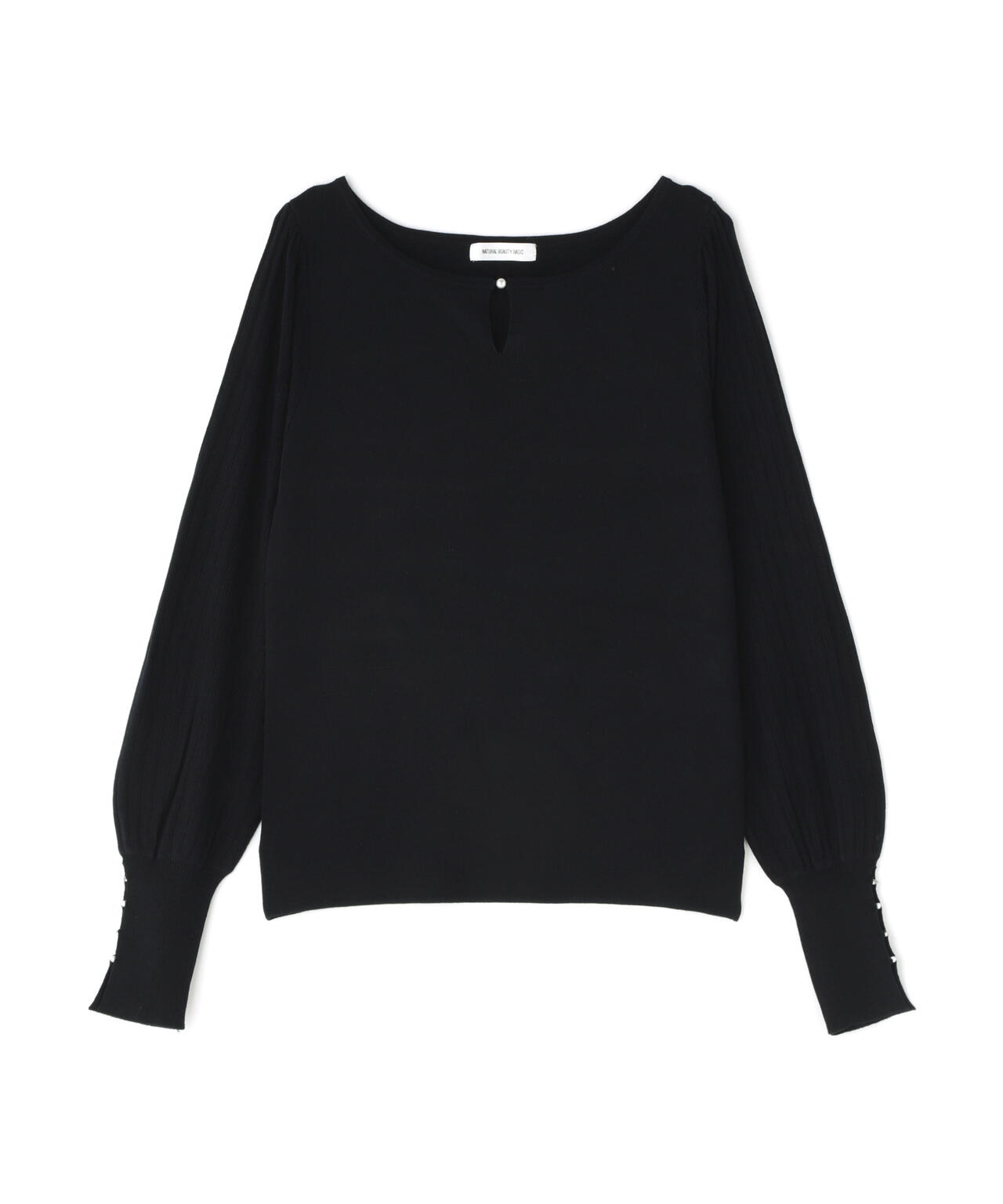 ビジュースリットプリーツニット