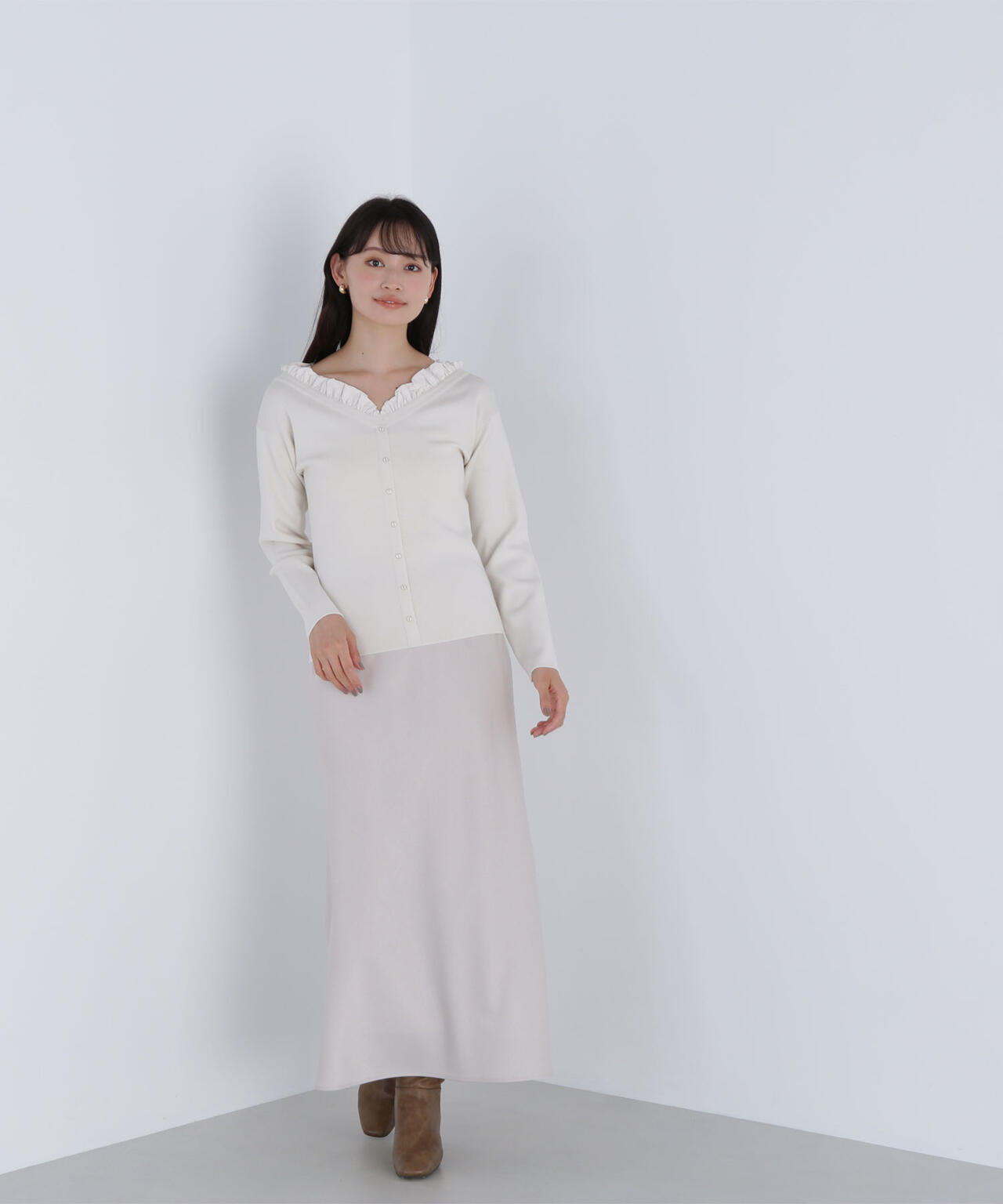 フリルトリムドッキングニット | NATURAL BEAUTY BASIC