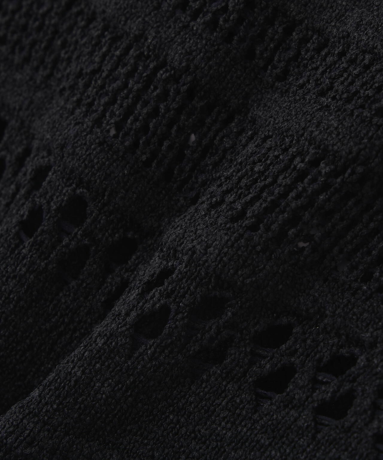 透かし編みリボンスリーブニット