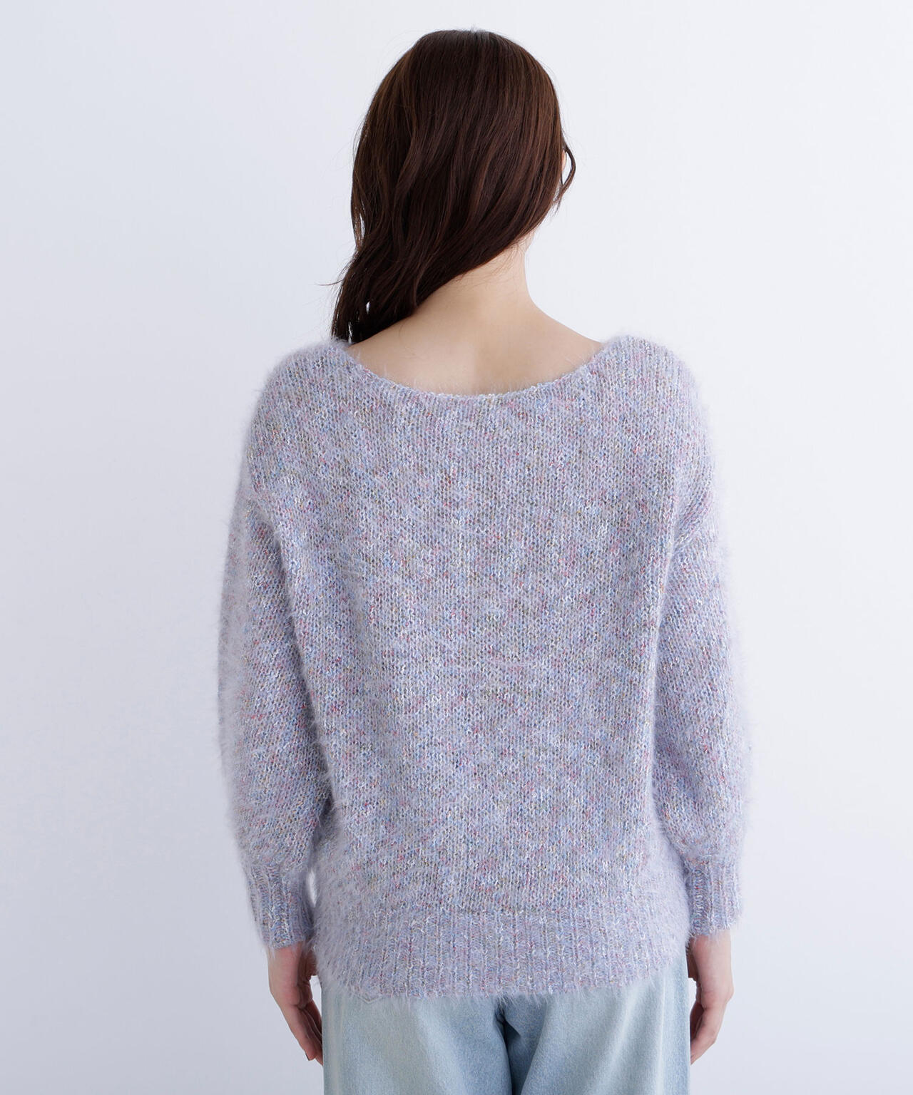 ミックスカラーヘアリーニット