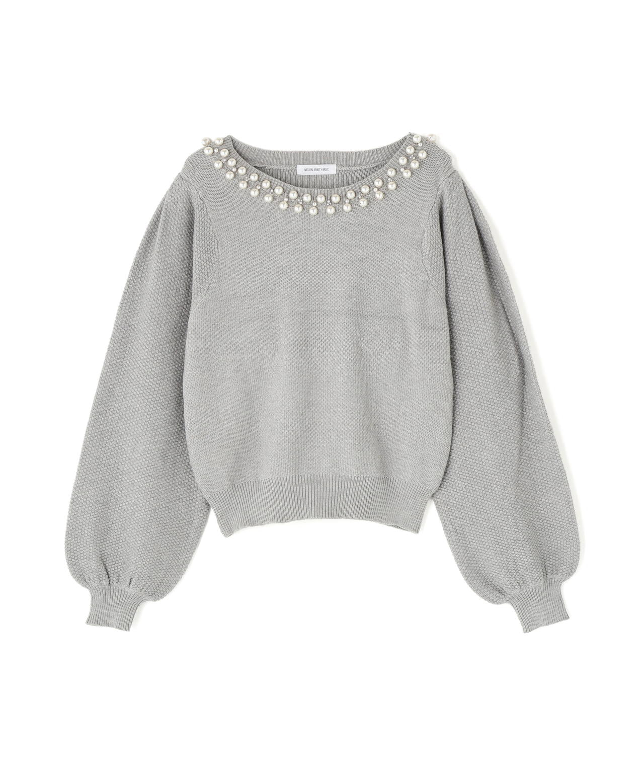 パールネックニット