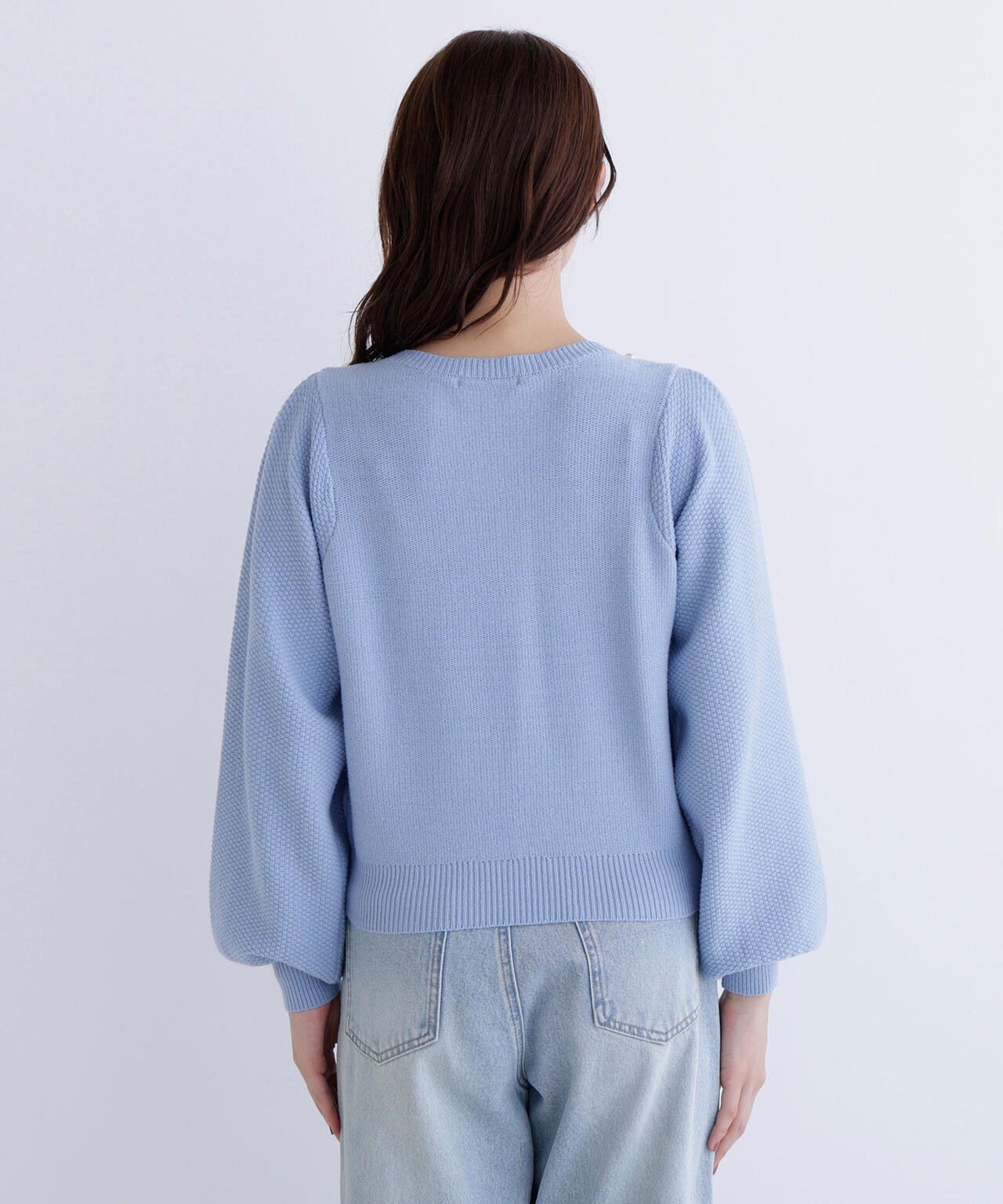 パールネックニット