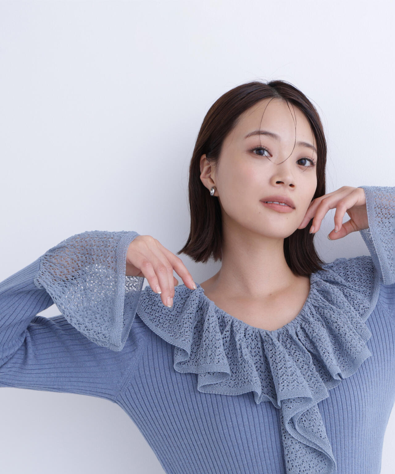 レーストリムリブニット | NATURAL BEAUTY BASIC（ナチュラル