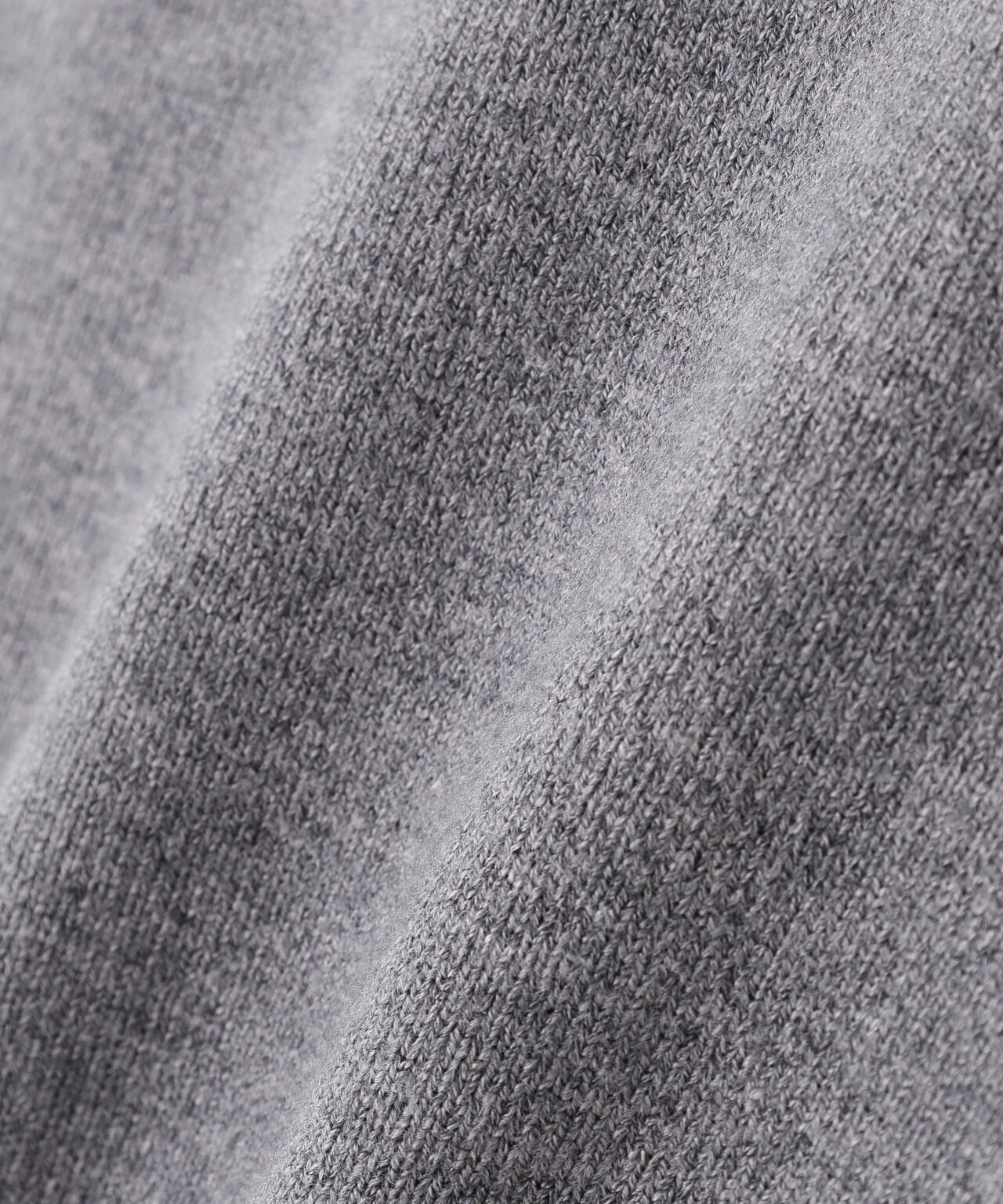 ストライプフリルネックニット